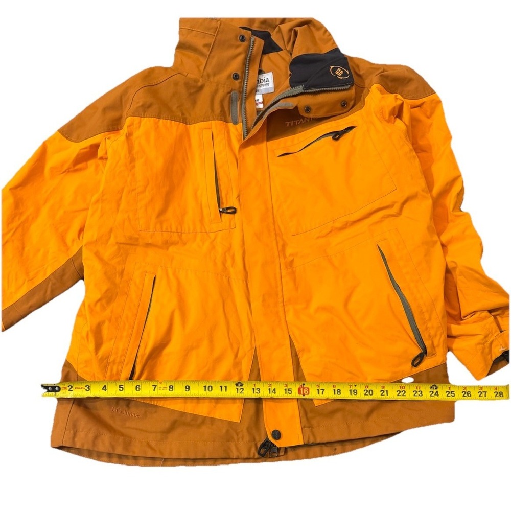 🔥Columbia Titanium🤑Ski Jacket Large Waterproof Parka Omni-Tech Orange‎ 3-in-1 - Picture 10 of 10